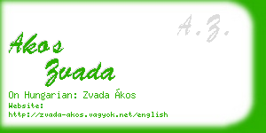 akos zvada business card